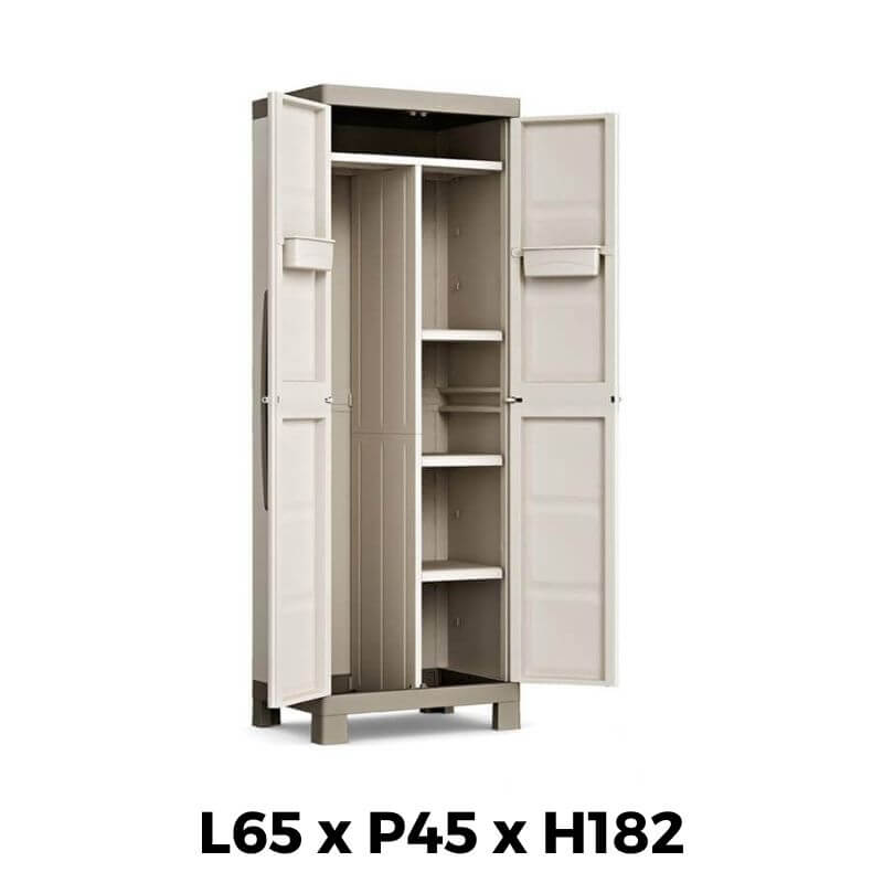 Armadio PORTASCOPE In Resina Art Plast 172H - Resistente Alle Intemperie, Per Esterni, Marca Maurer