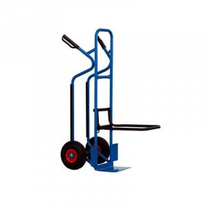 Carrello con accessorio porta sedie aperto