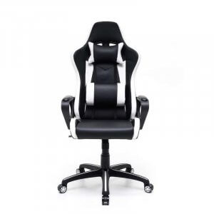 Poltrona da gaming bianco-nera Salmar
