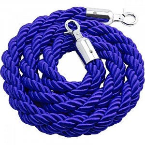 Cordone intrecciato blu per colonnine segnacorsie