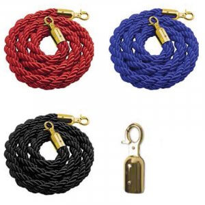 Cordoni per colonnine con ganci oro