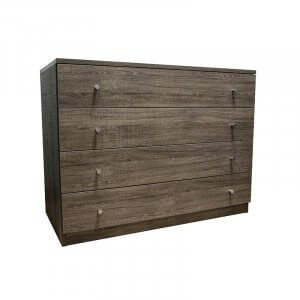 Cassettiera 4 cassetti grigio oak
