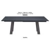 Tavolo Akita piano marmo zebra 20mm gambe grafite