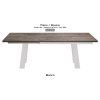 Tavolo Akita piano rovere 40mm gambe bianche