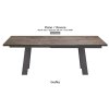 Tavolo Akita piano rovere 40mm gambe grafite copia