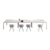 Tavolo riunioni in vetro con gambe U About Office