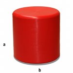 Cilindro espositore rosso 40x40cm