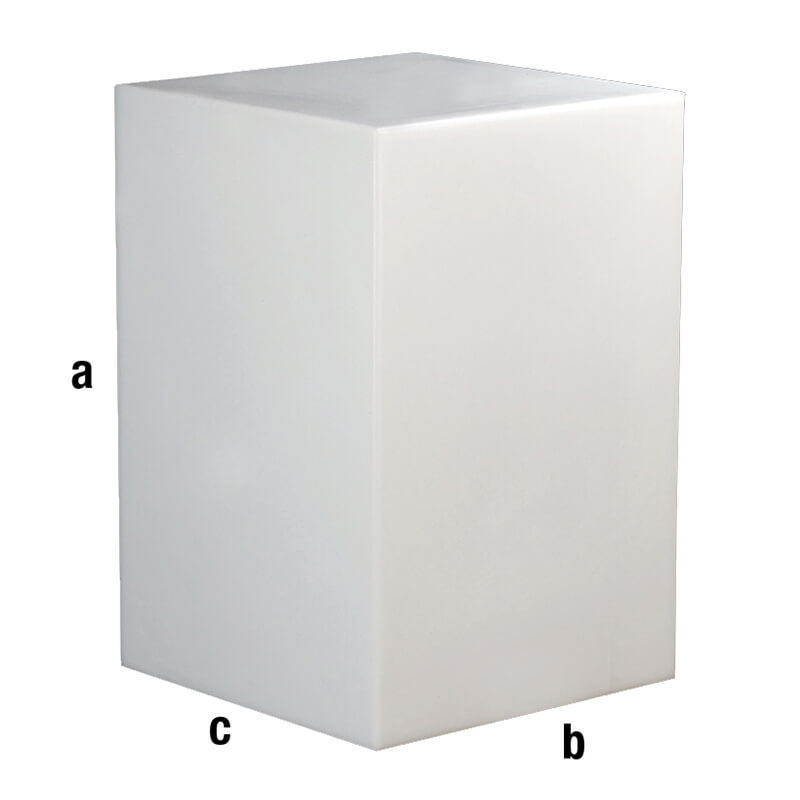 Cubo espositore bianco 40x40x60cm