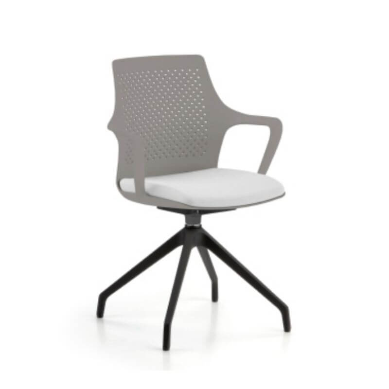 Seduta multiuso Fedy, base piramidale nera, Meeting - Selin