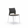 SOCIAL TELAIO A 4 GAMBE ALLUMINIO + PANNELLINO SEDILE RIVESTITO