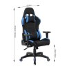 Dimensioni Poltrona da Gaming Indianapolis blu e nera Inter