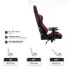 Laterale Poltrona da Gaming rosso e nera Indianapolis Milan