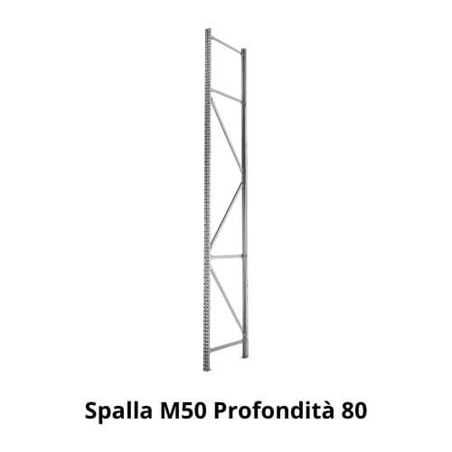 Spalla per scaffalatura M50 - profondità 80