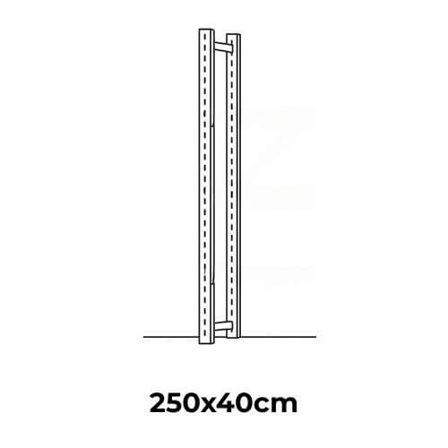 FIANCATA SCAFFALATURA A GANCIO 250x40