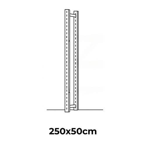 FIANCATA SCAFFALATURA A GANCIO 250x50