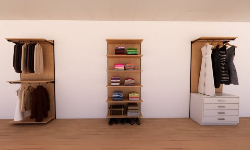 MODULI CABINE ARMADIO RESCAFF ROVERE