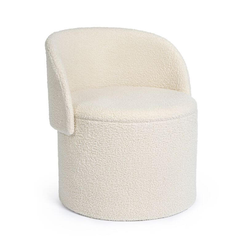 Pouf Contenitore Anthea To Bouclé Avorio – Bizzotto