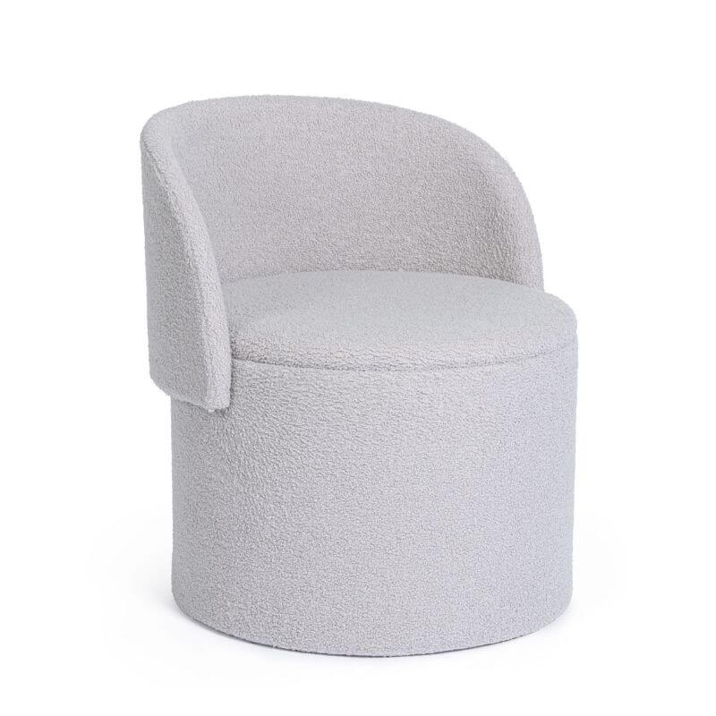 Pouf Contenitore Anthea To Bouclé Grigio – Bizzotto.