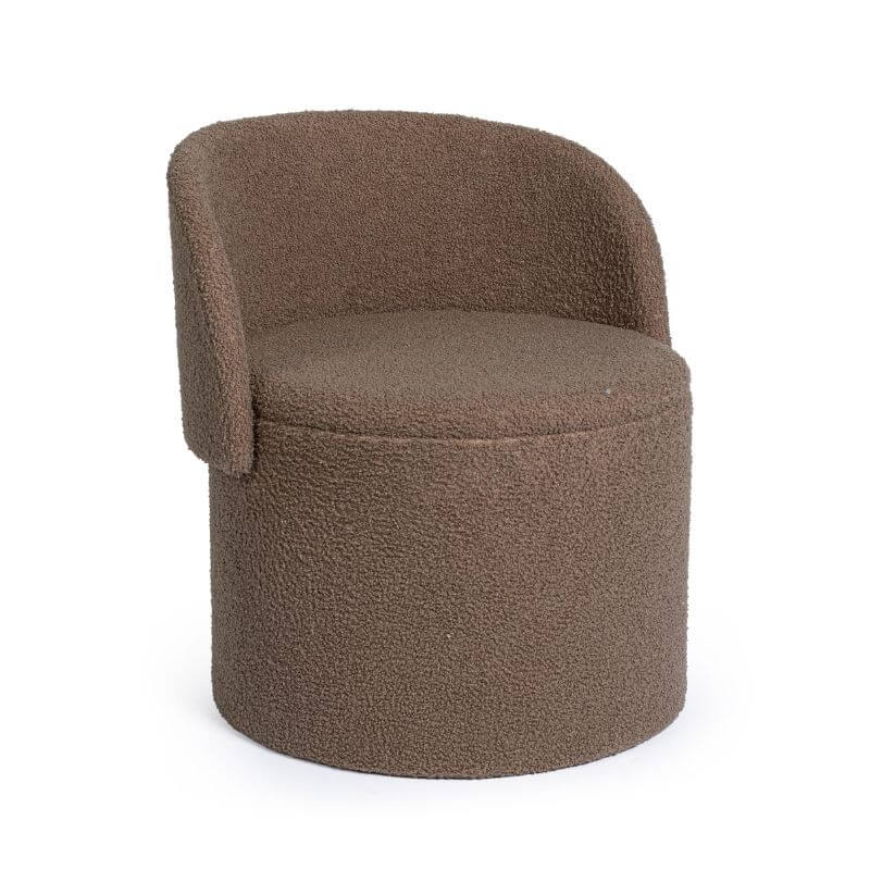 Pouf Contenitore Anthea To Bouclé Tortora – Bizzotto