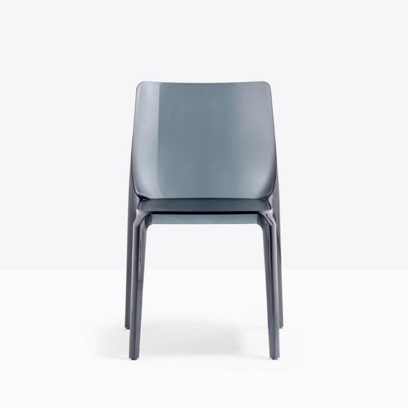 Sedia Blitz 640 Pedrali in policarbonato impilabile Sedia Blitz pedrali 640 Impilata Fumè