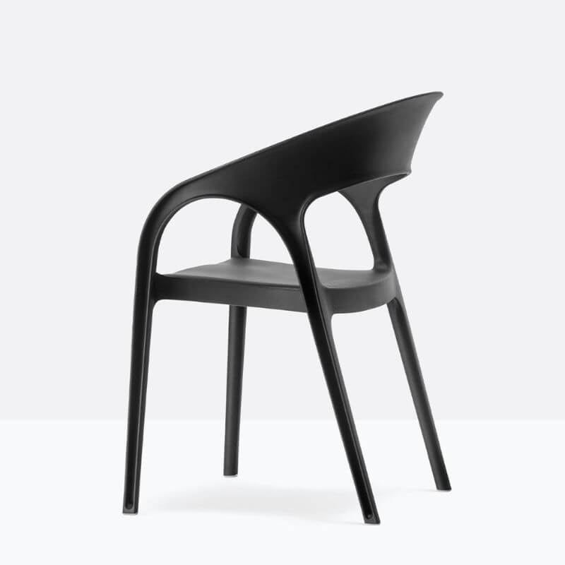 Sedia Gossip 621 Pedrali in polipropilene Sedia Gossip pedrali 621 Nera Retro