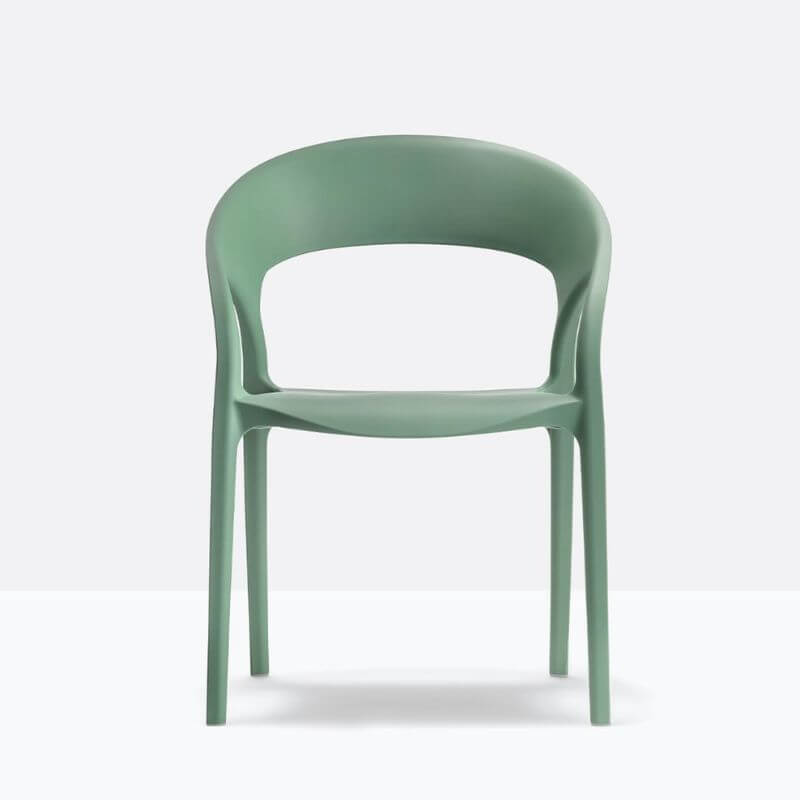 Sedia Gossip 621 Pedrali in polipropilene Sedia Gossip pedrali 621 Verde Frontale