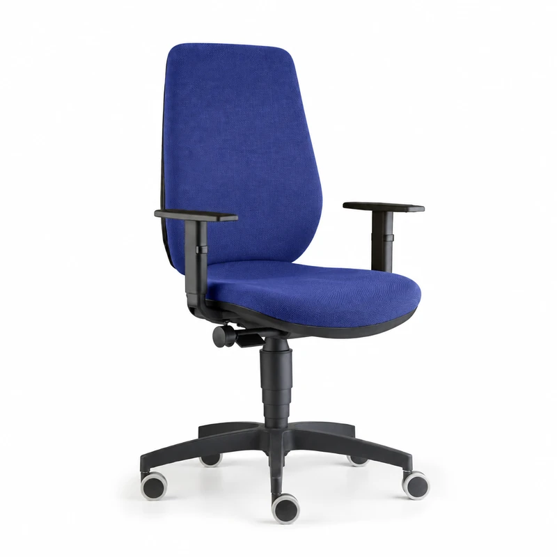Poltrona operativa Alexia, Tessuto T403 Blu
