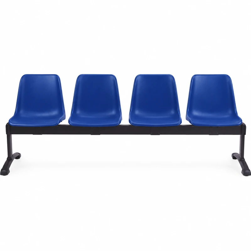 Panca da attesa Brik a 4 posti, Blu (RAL 5002)