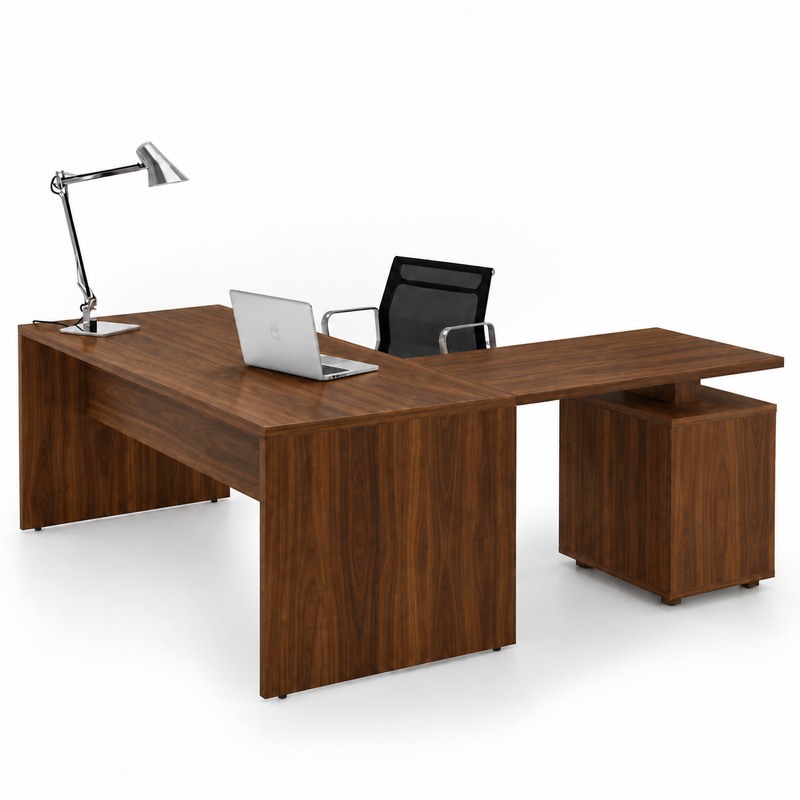 Scrivania angolare About Office con cassettiera 200 cm – N3OC Olmo Classic